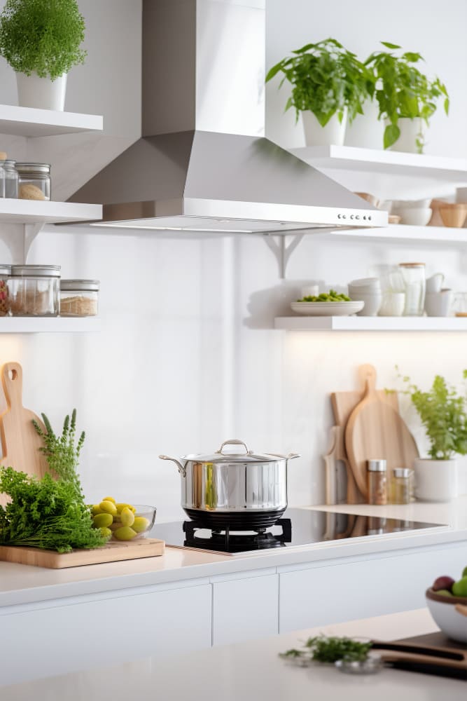 Cocina en apartamento lujoso